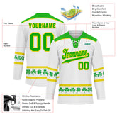 Custom Four-leaf clover Personalized Hockey Jersey HCKJ01-E0615-9